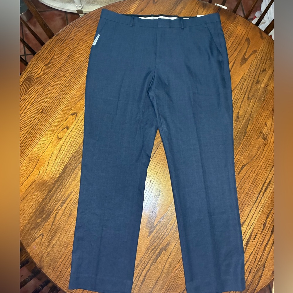Perry Ellis‎ Portfolio Folio-Flex Modern Fit Dress Pants Mood Indigo 36x30 NEW